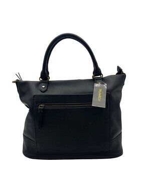 Style & Co Hudsonn Black Faux Leather Tote Bag